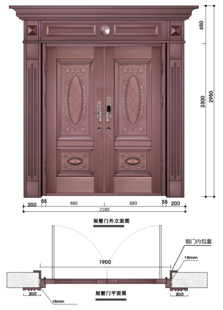 別墅銅門(mén)設(shè)計(jì)圖紙